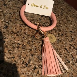 Blush key ring bracelet